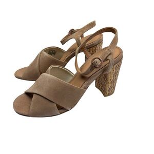 BNIB Soludos Olivia Desert Leather/Suede Heel 8.5